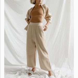 James Street Co. waffle cropped pant